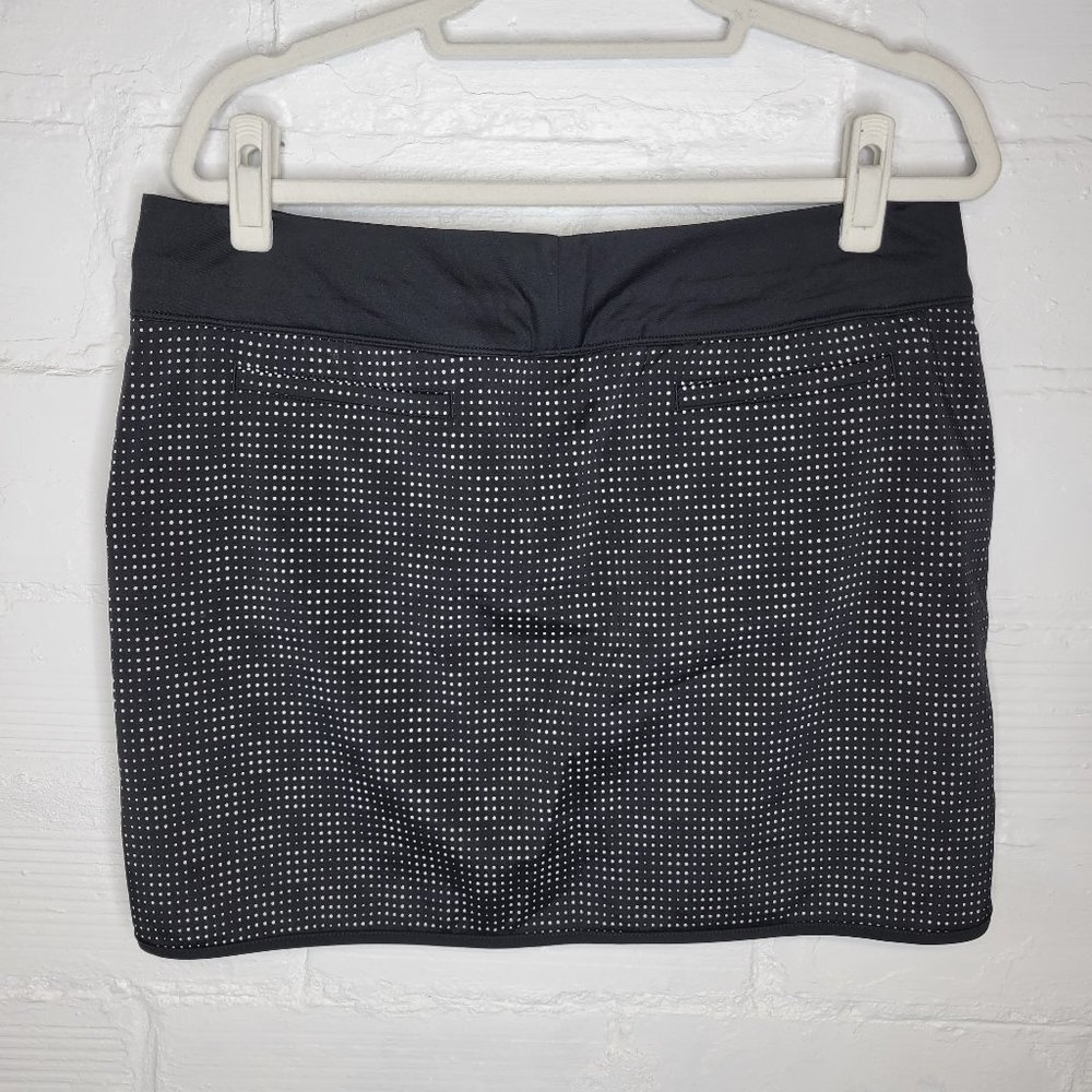 Adidas Women's Large Skort Black White Polka Dot - Picture 2 of 7